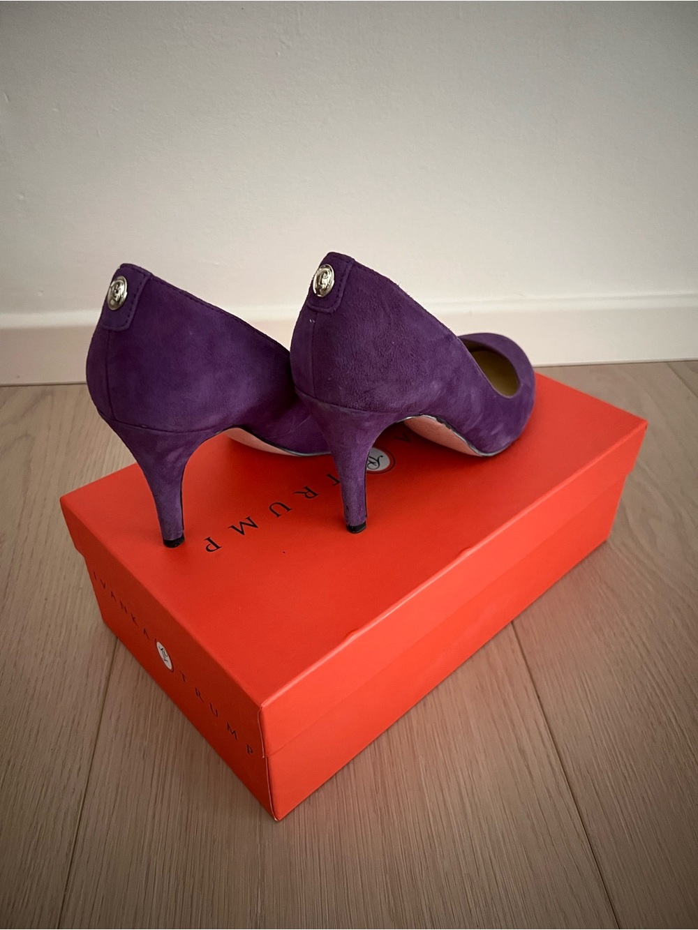 Ivanka Trump Purple Suede Classic Pumps - Picture 2 of 7